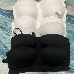 No Boundaries Black and White Bandeau push up bras.